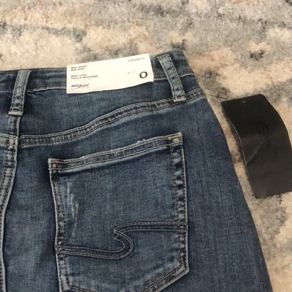 NWT silver jeans francy mini skirt mid rise - Picture 2 of 5
